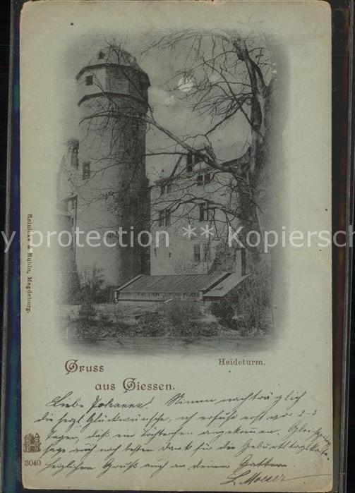 Giessen Lahn Heideturm bei Nacht