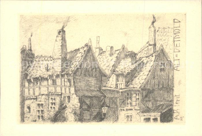 Detmold Altstadt Künstlerkarte