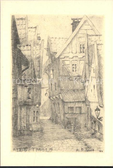 Detmold Altstadt Künstlerkarte
