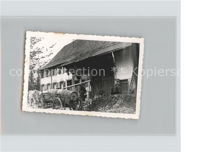 Riedlingen Wuerttemberg Bauernhaus Pferdewagen Fässer