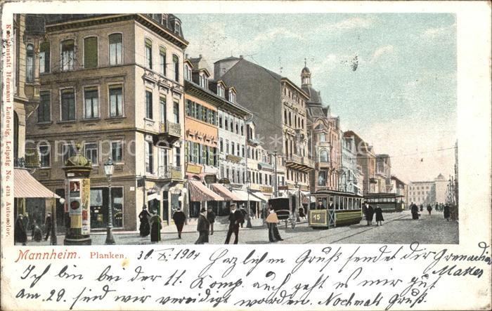 MANNHEIM BW Planken Strassenbahn Stempel