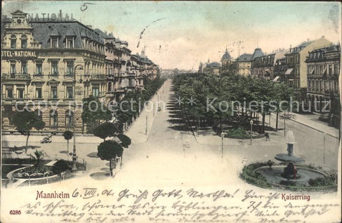 MANNHEIM BW Kaiserring Springbrunnen Stempel