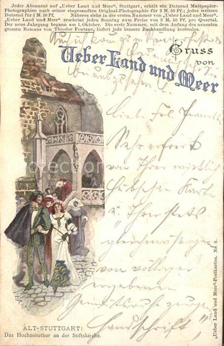 STUTTGART  CITY Hochzeitstor an der Stiftskirche Alt Stuttgart Ueber Land und Me