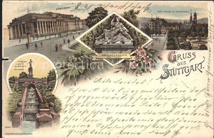 STUTTGART  CITY Koenigsbau Altes Schloss Schlossplatz Eberhardsgruppe Denkmal He