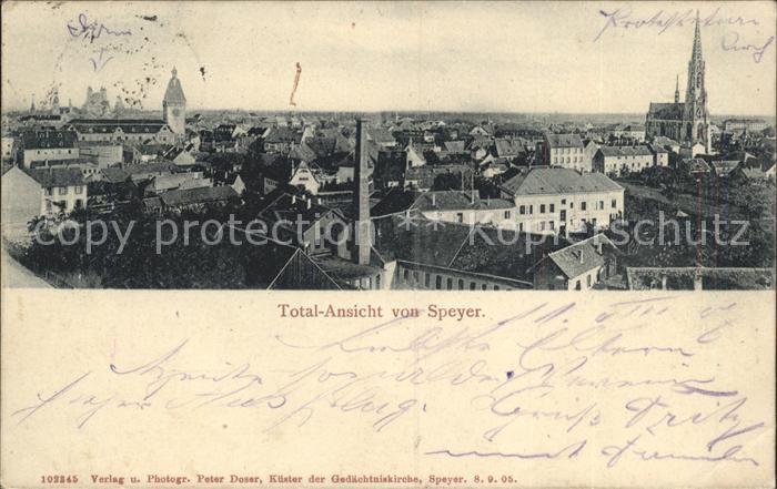 Speyer Rhein Totalansicht Kirche Dom