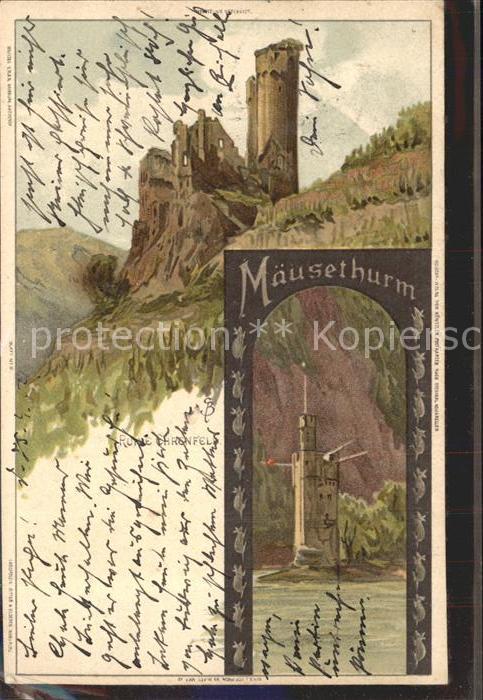 Bingen Rhein Ruine Ehrenfels Maeuseturm Bahnpost