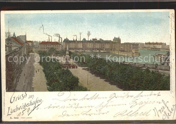 Ludwigshafen Rhein Markt Monument Eisenbahn