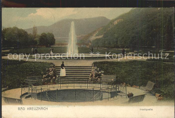 Bad Kreuznach Inselquelle Fontaene Bahnpost
