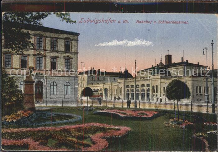 Ludwigshafen Rhein Bahnhof Schillerdenkmal