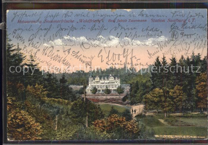 Saalburg Taunus Restaurant Sommerfrische Waldfriede Bahnpost