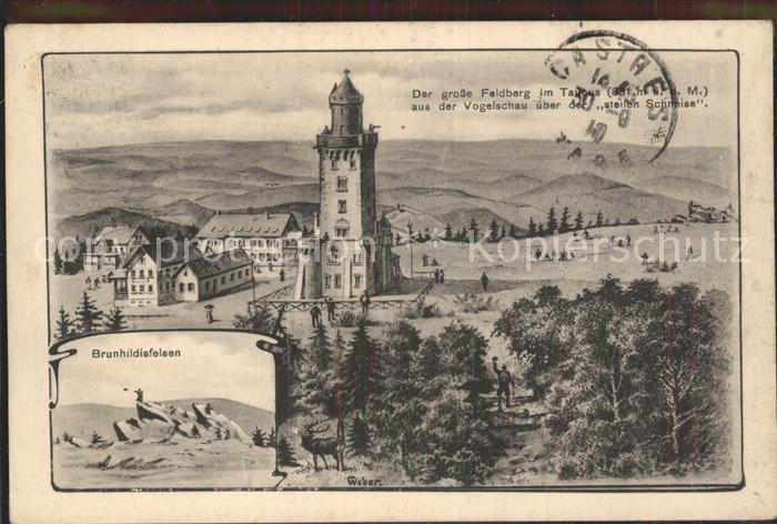 Feldberg Taunus Grosse Feldberg aus der Vogelschau Brunhildisfelsen