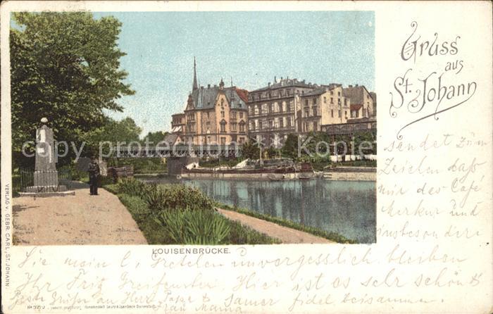 St Johann Saarbruecken Luisenbruecke Uferweg Denkmal
