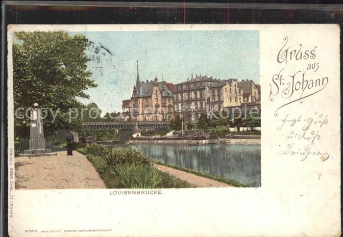 St Johann Saarbruecken Louisenbruecke Denkmal Bahnpost