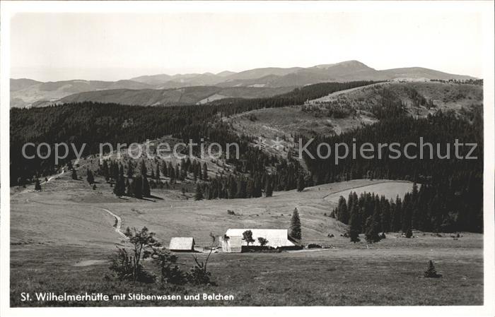 Feldberg Schwarzwald St. Wilhelmerhuette mit Stuebenwasen und Belchen