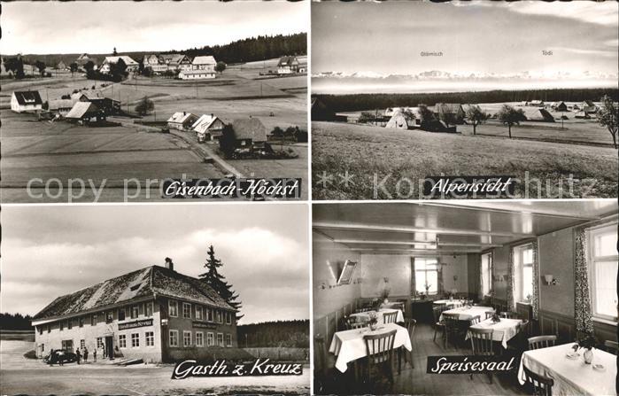 Eisenbach Schwarzwald Gasthaus zum Kreuz Speisesaal