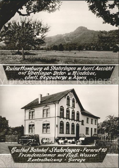 Stahringen Ruine Homburg Gasthaus Bahnhof Autos