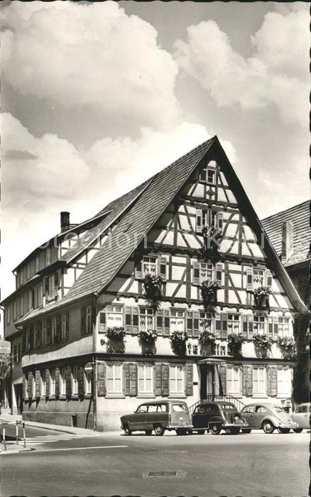 Ebingen Hotel Linde Fachwerk Auos