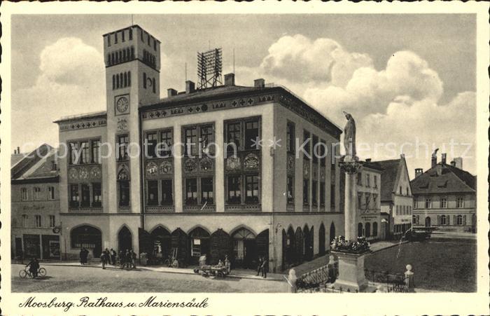 Moosburg Isar Rathaus Mariensaeule
