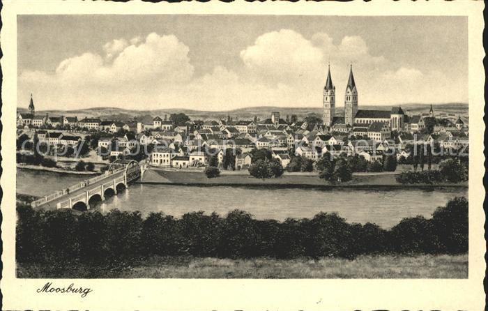 Moosburg Isar mit Isarbruecke