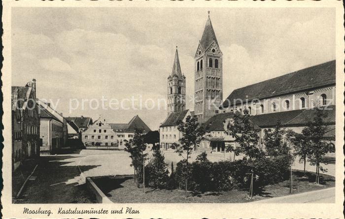 Moosburg Isar Kastulusmuenster und Plan