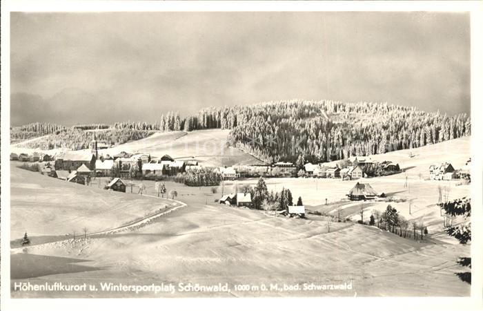 Schoenwald Schwarzwald im Winter