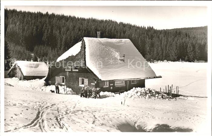 Schoenwald Schwarzwald Naturfreundehaus Kueferhaeusle im Winter