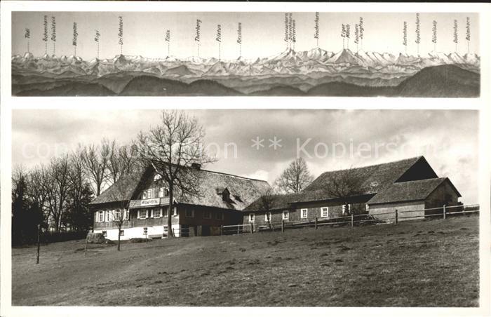 Waldshut Tiengen Rhein Wirtshaus zur Fuchsfalle am Hoehenweg Alpenpanorama