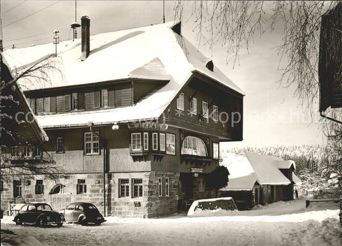 FREUDENSTADT BW Gasthaus Pension Adrionshof im Winter Autos