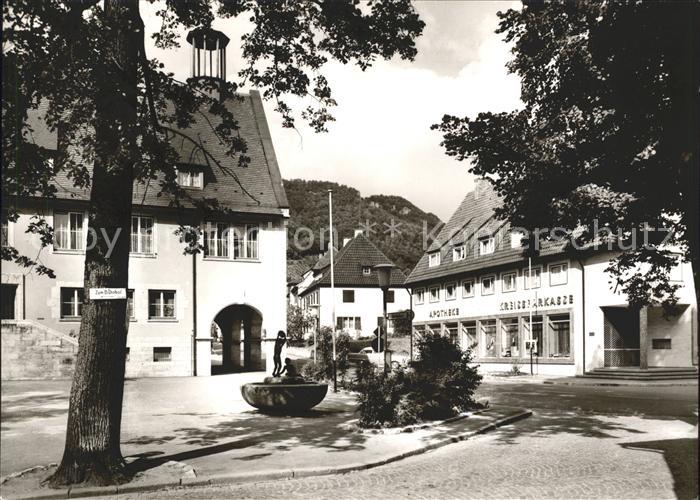 Oberlenningen Rathaus Brunnen