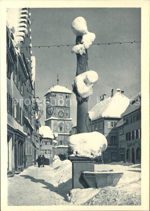 Wangen Allgaeu beim Ravensburger Tor im Winter