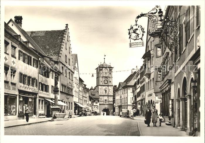 Wangen Allgaeu Herrenstrasse mit Ravensburger Tor