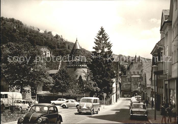 Ebingen Kirchgraben mit Buergerturm Autos