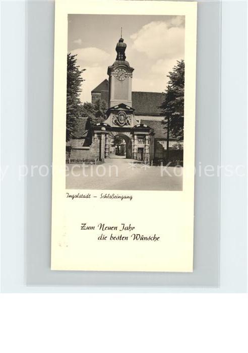 INGOLSTADT CITY Schlosseingang Neujahrskarte