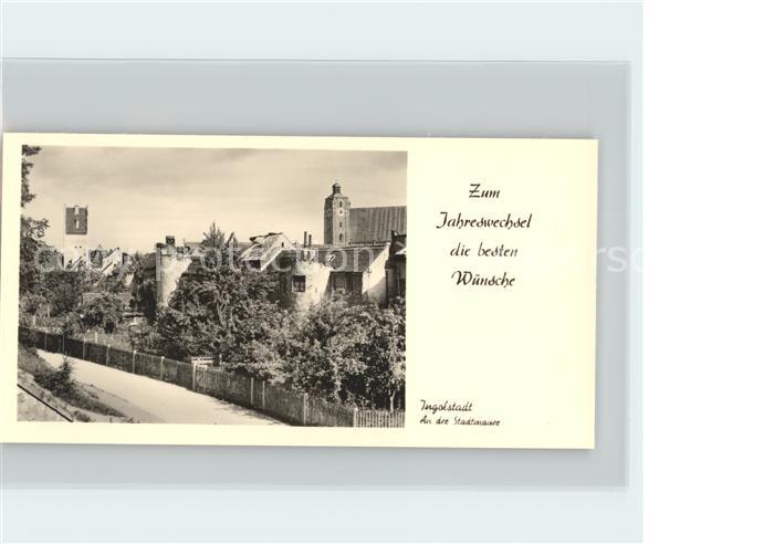 INGOLSTADT CITY Stadtmauer Neujahrskarte