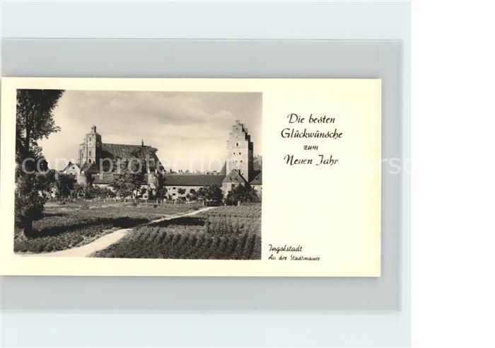 INGOLSTADT CITY Stadtmauer Neujahrskarte