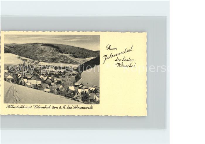 Voehrenbach im Winter Neujahrskarte