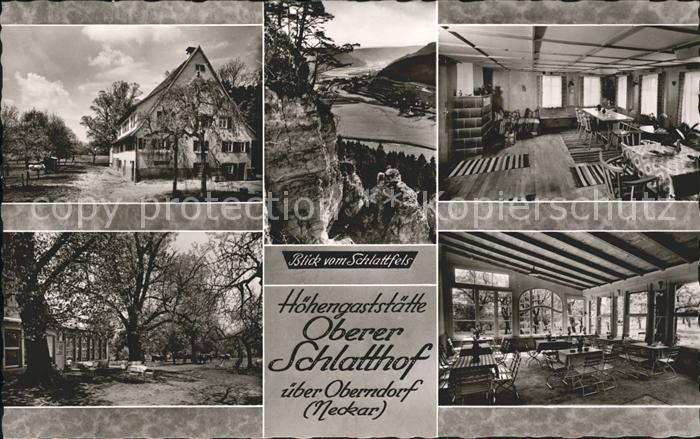 Oberndorf Neckar Hoehengaststaette Oberer Schlatthof Schlattfels Bromsilber