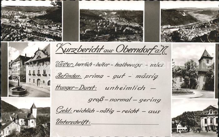 Oberndorf Neckar Panorama Brunnen Kirche Turm Kurzbericht Bromsilber