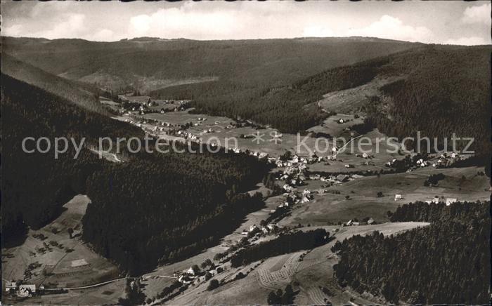 Buhlbach Obertal Panorama Luftkurort Wintersportplatz Schwarzwald Fliegeraufnahm