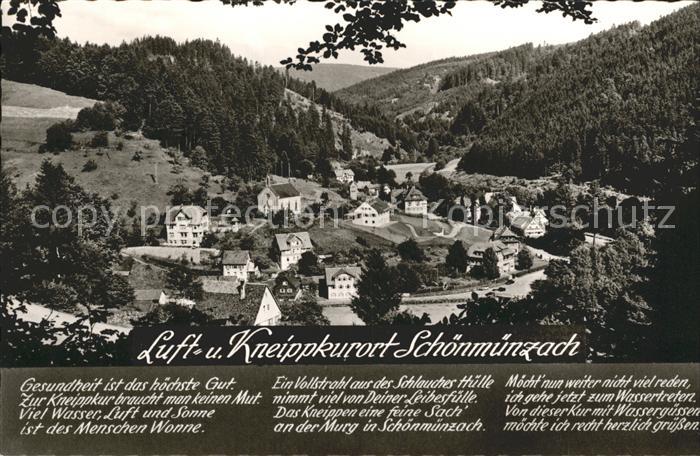Schoenmuenzach Panorama Kneipp und Luftkurort Murgtal Schwarzwald Gedicht