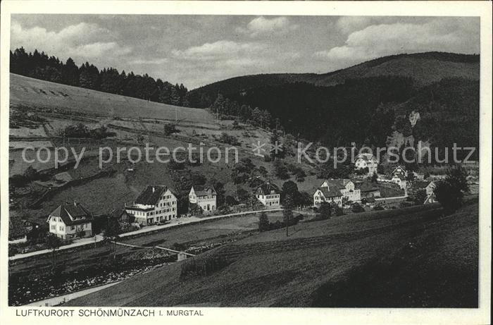 Schoenmuenzach Panorama Kneipp und Luftkurort Murgtal Schwarzwald