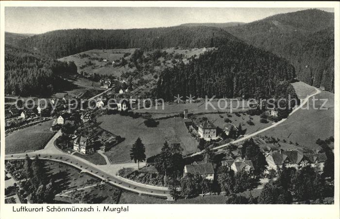 Schoenmuenzach Panorama Kneipp und Luftkurort Murgtal Schwarzwald