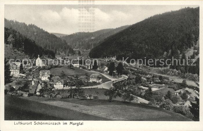 Schoenmuenzach Panorama Kneipp und Luftkurort Murgtal Schwarzwald