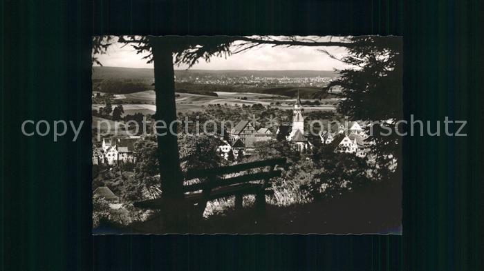 Dornstetten Wuerttemberg Panorama Blick vom Waldrand Luftkurort