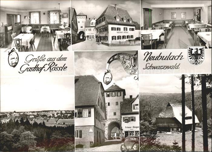 Neubulach Gasthof Pension zum Roessle Torbogen Wappen Bromsilber