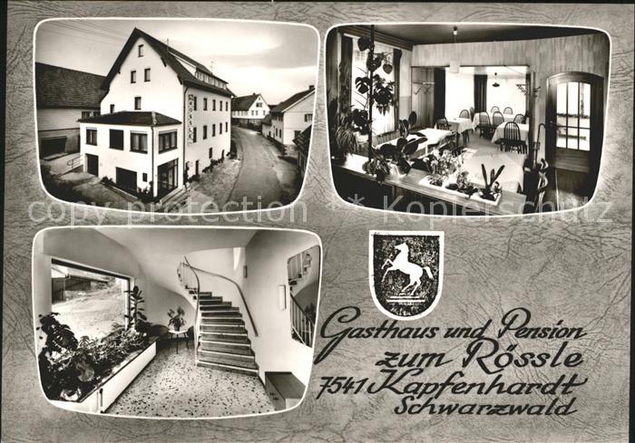Kapfenhardt Gasthaus Pension zum Roessle Wappen Schwarzwald Bromsilber