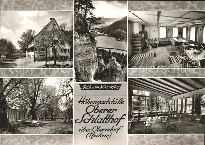 Oberndorf Neckar Hofgut Pension Oberer Schlatthof Blick vom Schlattfels Bromsilb