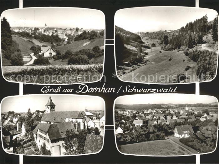 Dornhan Panorama Luftkurort Schwarzwald Kirche Bromsilber