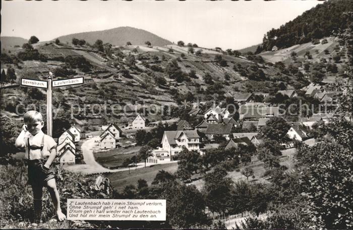 Lautenbach Gernsbach Kind Ortsschild