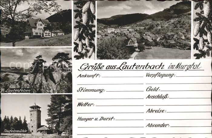 Lautenbach Gernsbach Lautenfelsen Teufelsmuehle Gasthof Pension